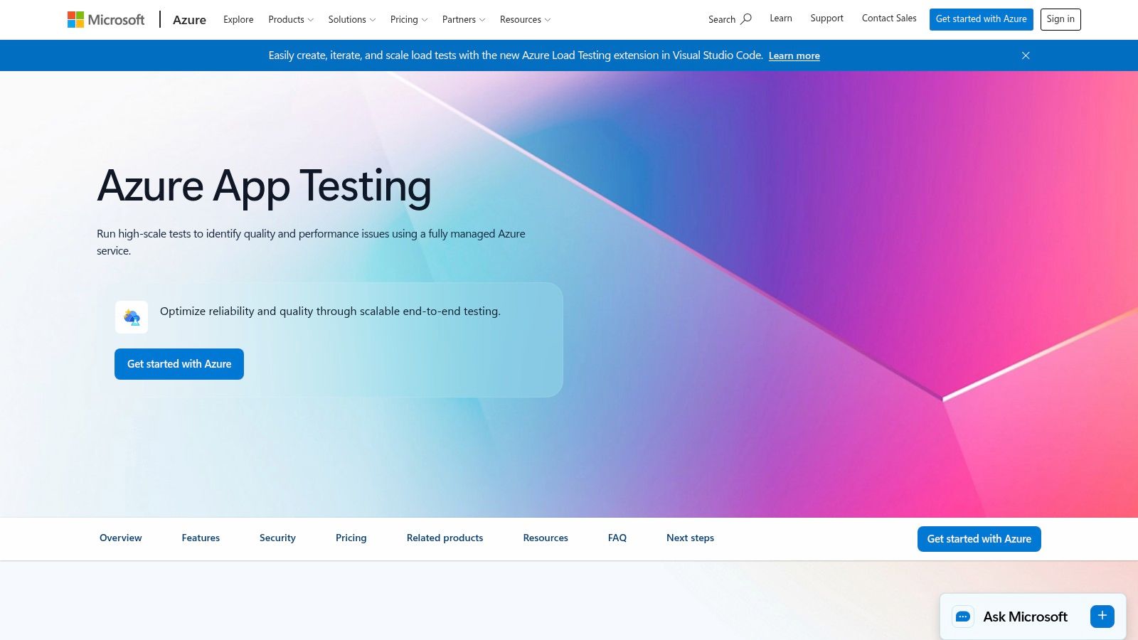 Azure App Testing
