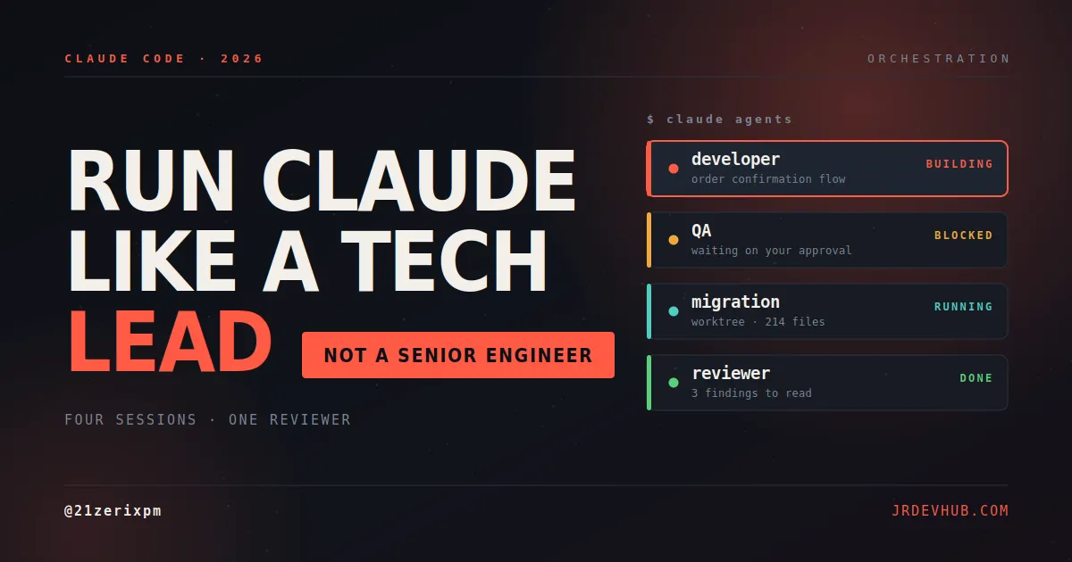 How To Run Claude Like a Tech Lead, Not a Senior Engineer